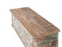 GINER Y COLOMER Mueble baûl coffre de rangement en bois de manguier et bois recyclé, finition multicolore rustique - 106 x 41 x 36 cm